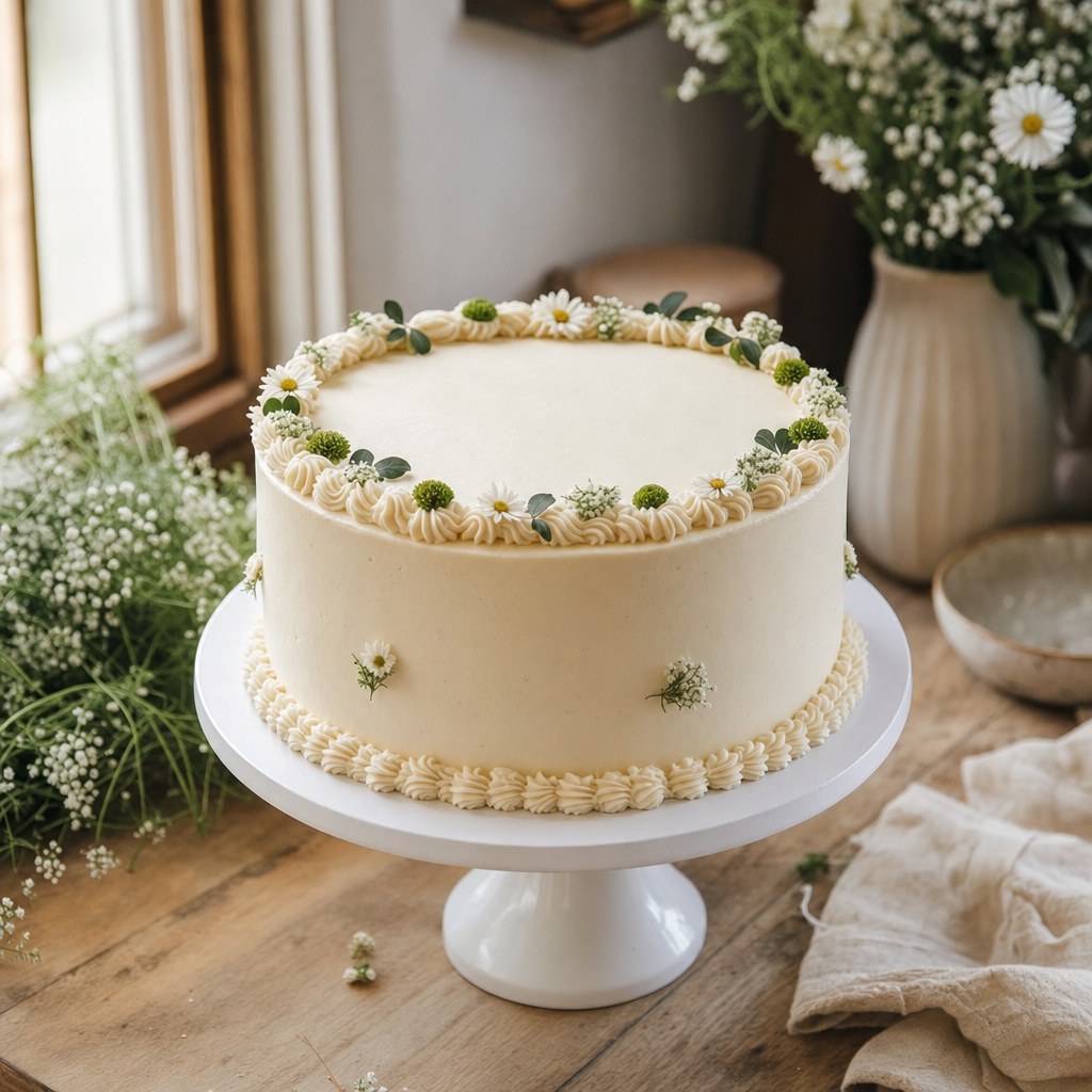 Elegant buttercream celebration cake