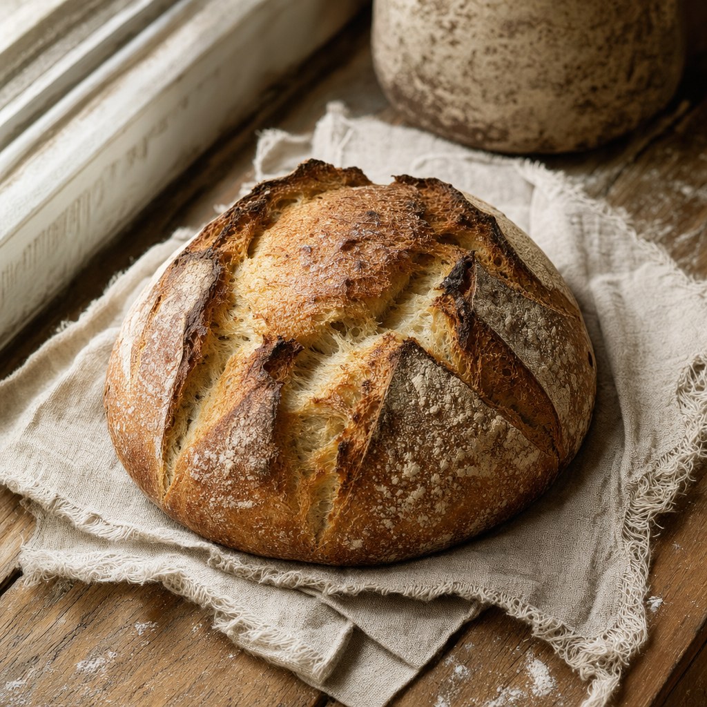 Rustic country sourdough loaf